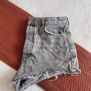 Bershka Vintage Collection Gray Denim High Waist Shorts Woman’s US 6
